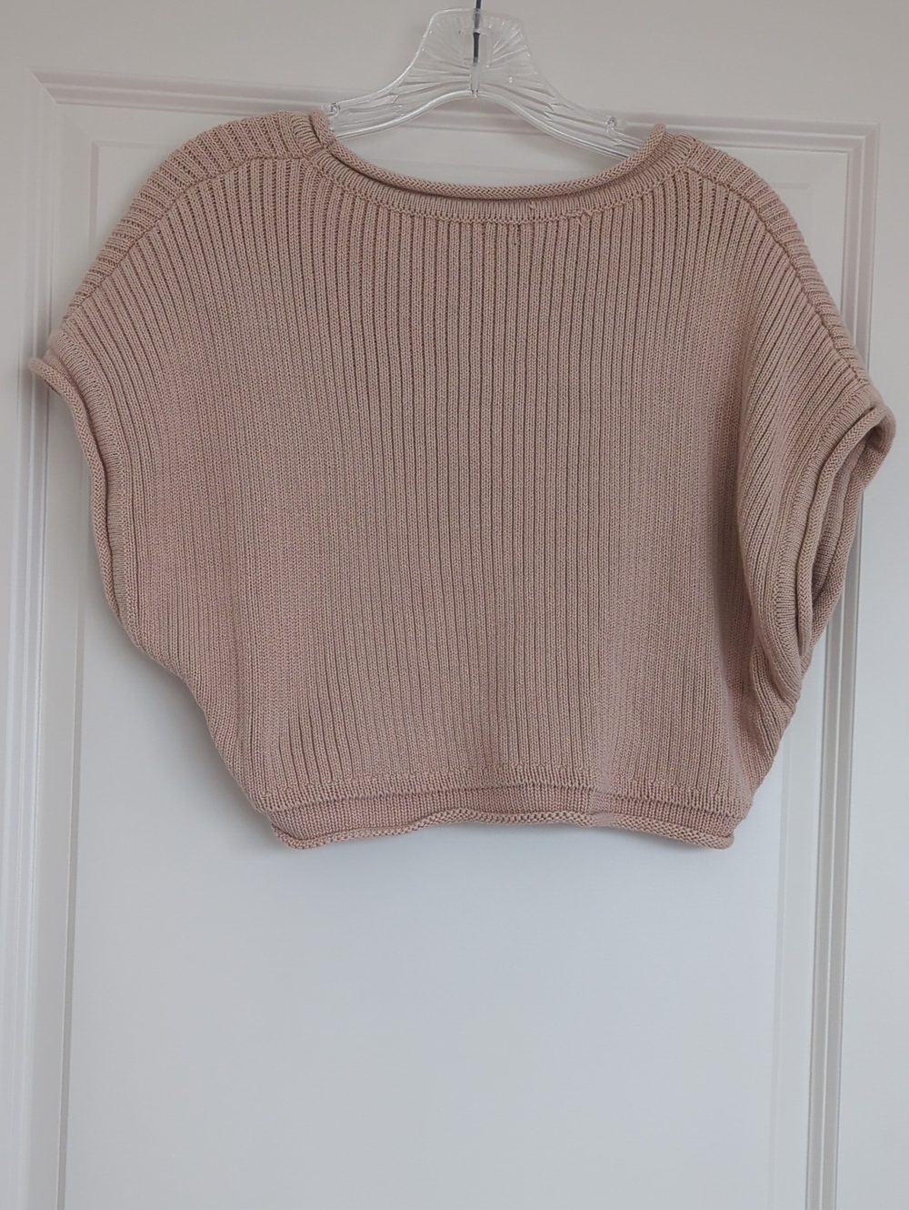 Papermoon Cropped Ribbed Sweater - Tan - Picture 3 of 4